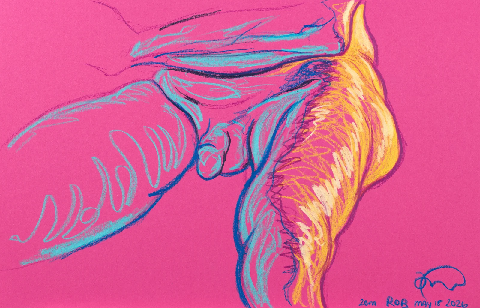 Seated figure by Riley Adamson