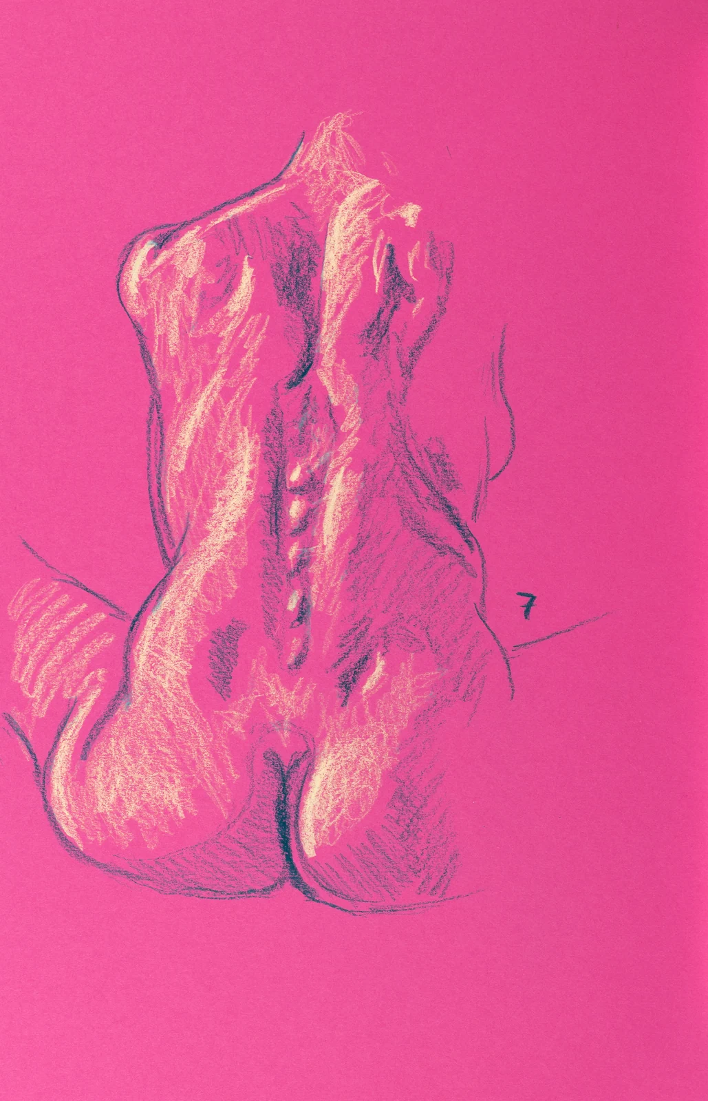 Seated figure, back view by Riley Adamson