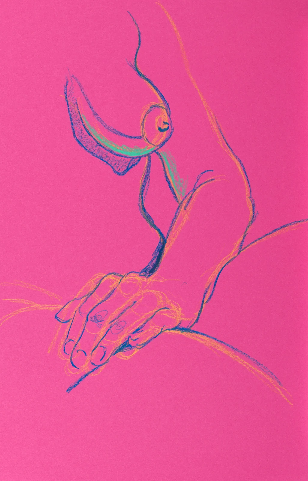 Seated figure, side view by Riley Adamson