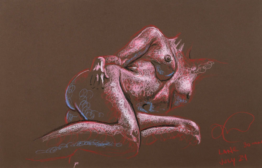 Lying-side figure, side view by Riley Adamson