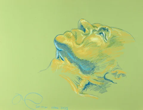 Lying-supine figure, side view