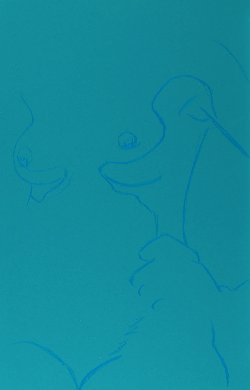 Figure drawing, side view by Riley Adamson
