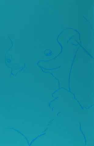 Figure drawing, side view by Riley Adamson