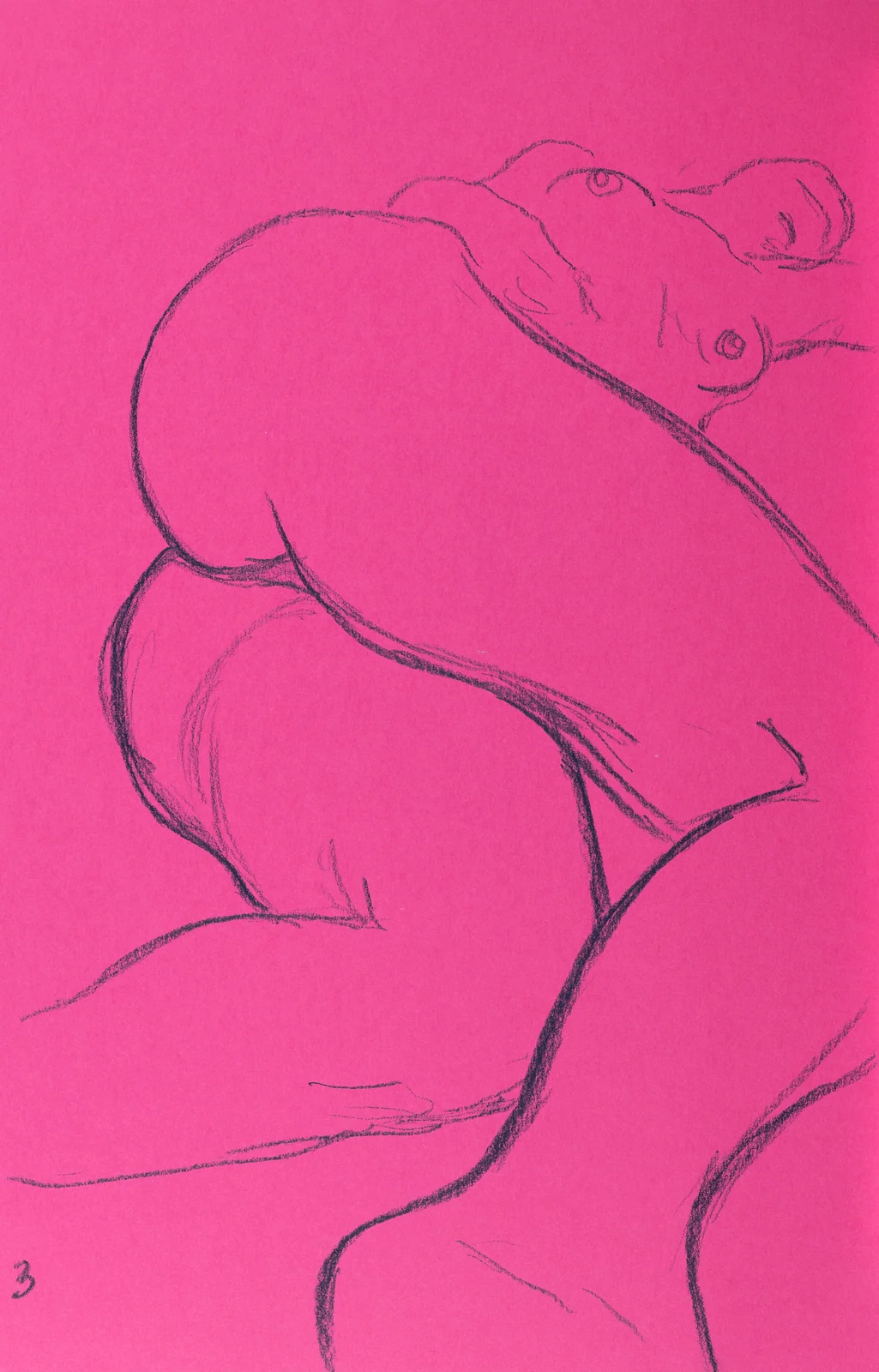 Lying-side figure, from-below view by Riley Adamson