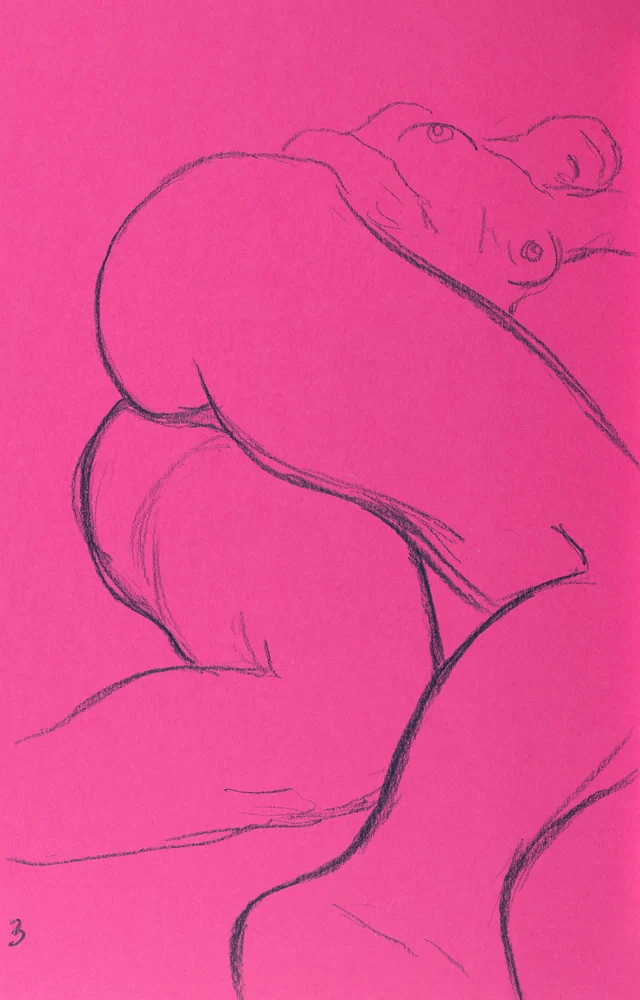 Lying-side figure, from-below view by Riley Adamson