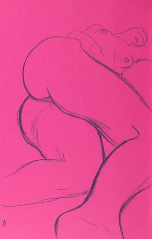 Lying-side figure, from-below view by Riley Adamson