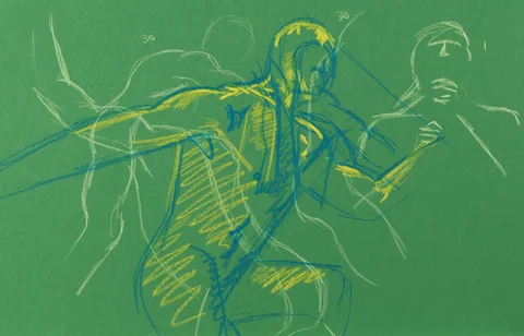 Gesture sheet, 3 poses