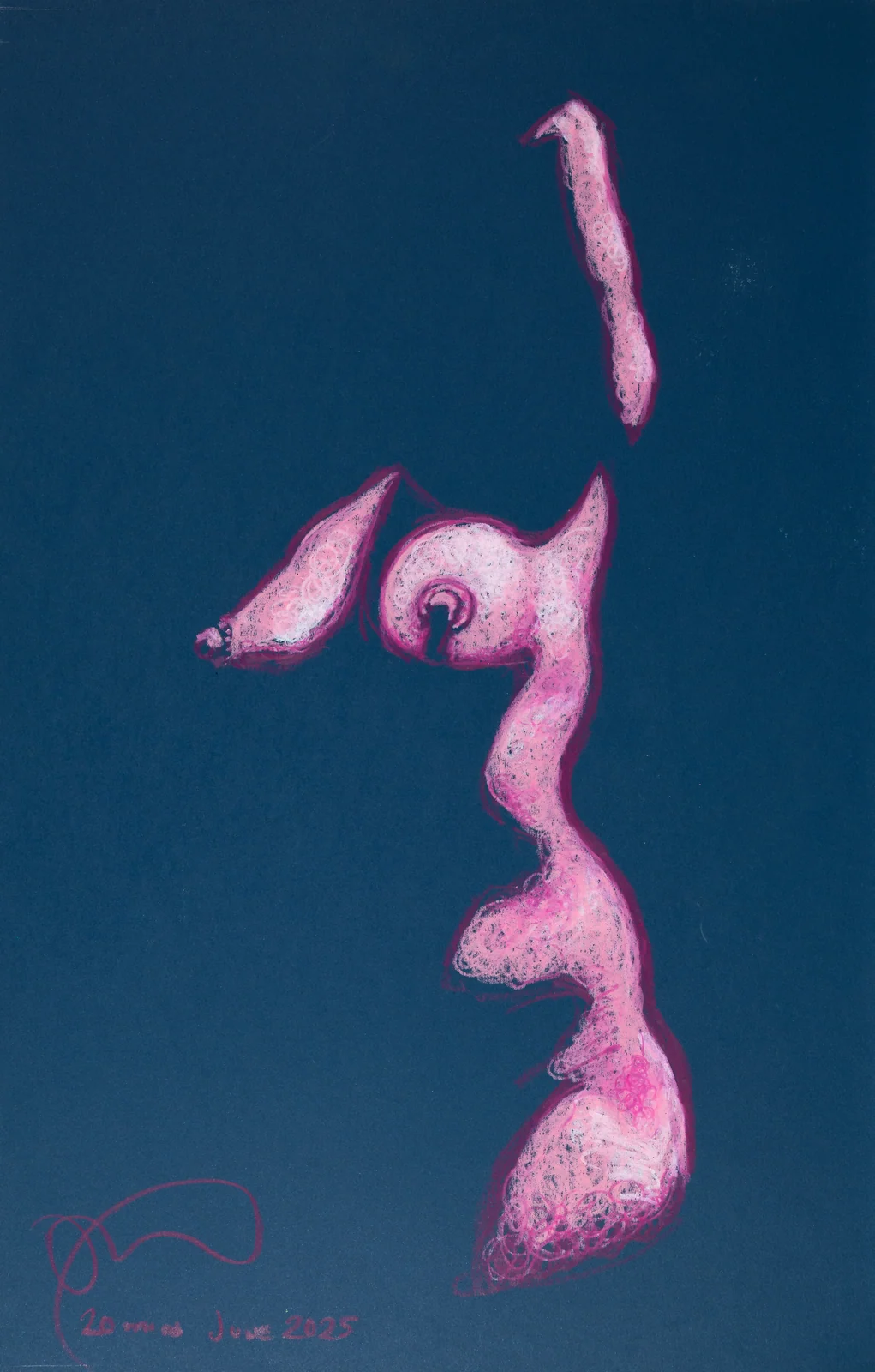 Figure drawing, side view by Riley Adamson