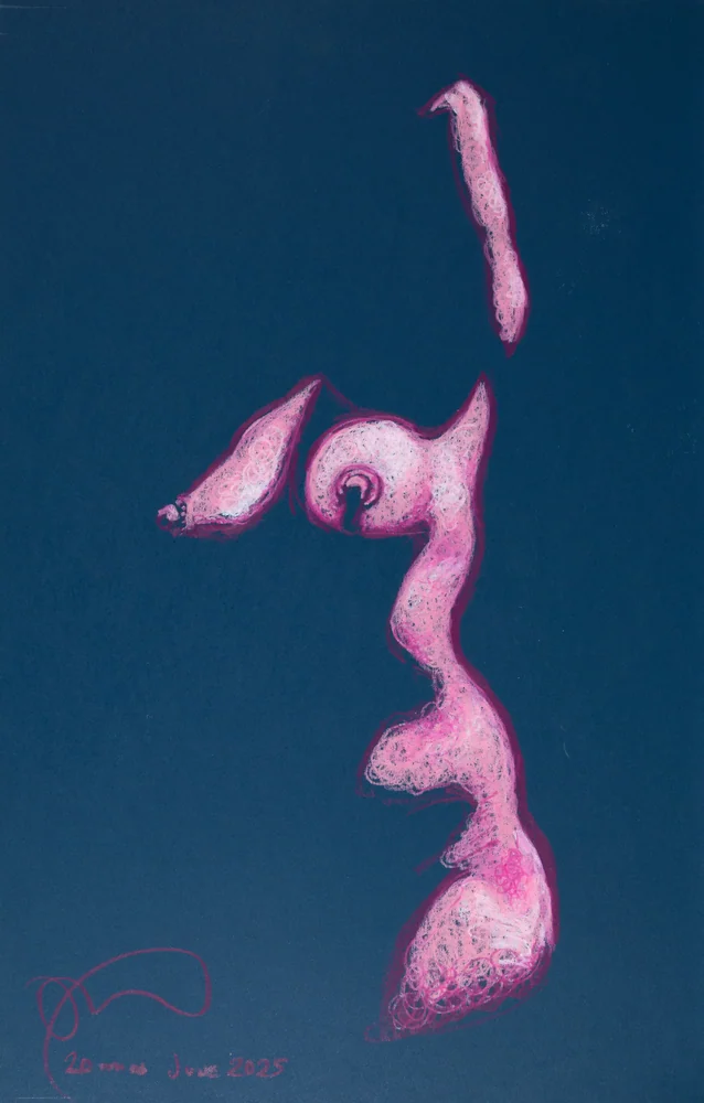 Figure drawing, side view by Riley Adamson