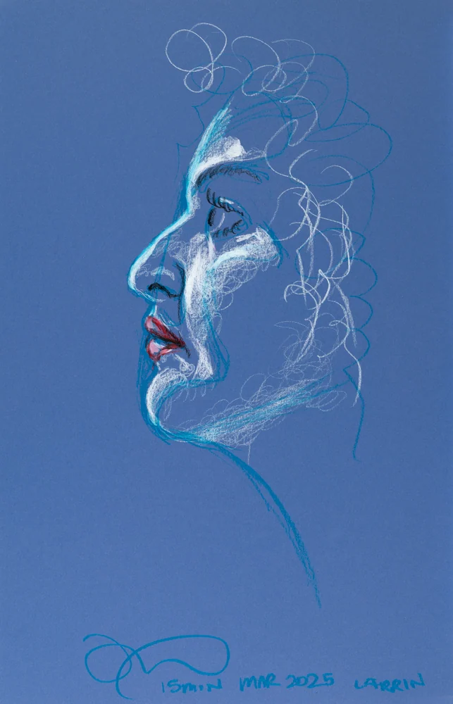 Figure drawing, side view by Riley Adamson