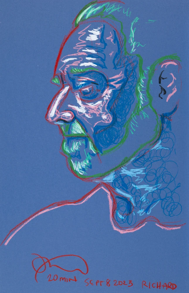 Figure drawing, side view by Riley Adamson