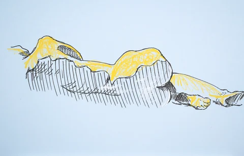 Lying-side figure, back view by Riley Adamson