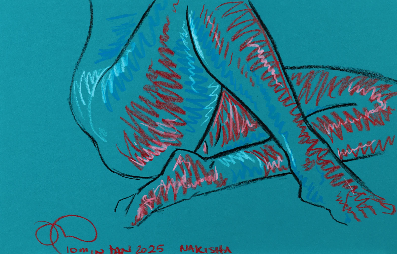 Seated figure by Riley Adamson