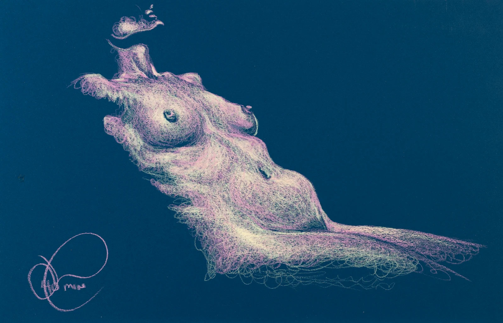 Lying-supine figure, side view by Riley Adamson