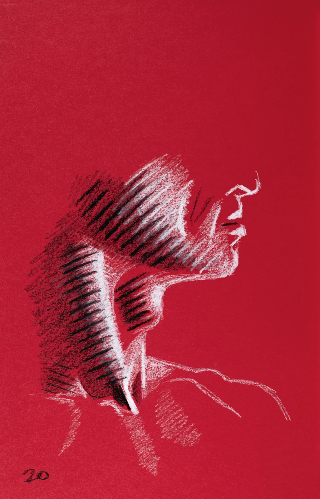 Seated figure, side view by Riley Adamson