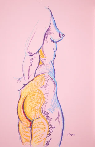 Standing figure, side view by Riley Adamson