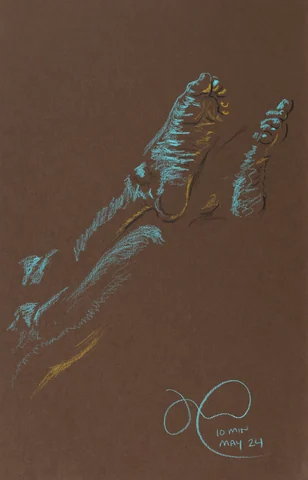 Lying-supine figure, from-below view by Riley Adamson