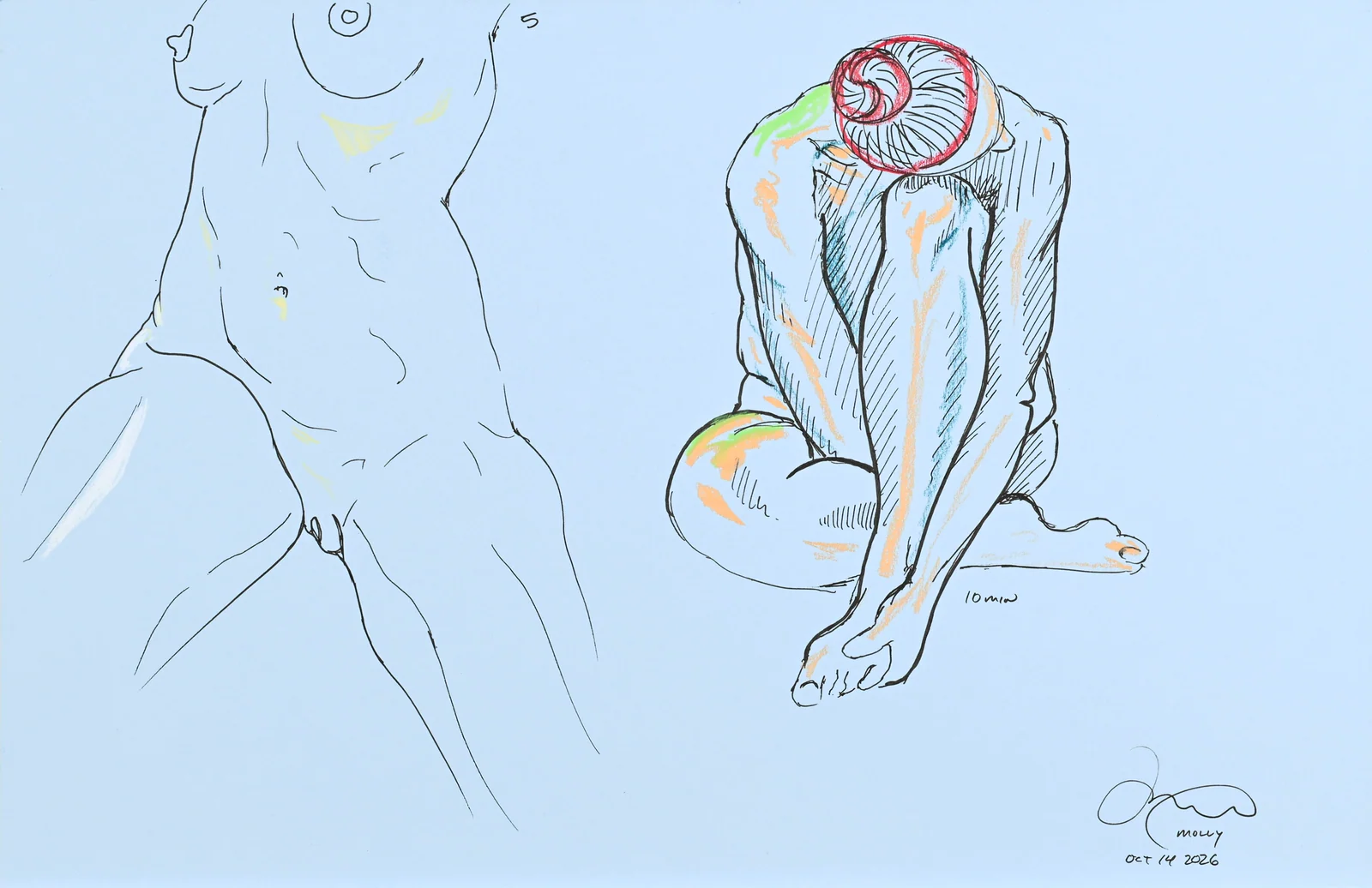 Figure drawing by Riley Adamson