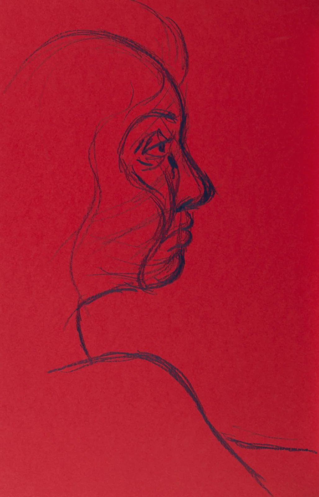 Figure drawing, side view by Riley Adamson