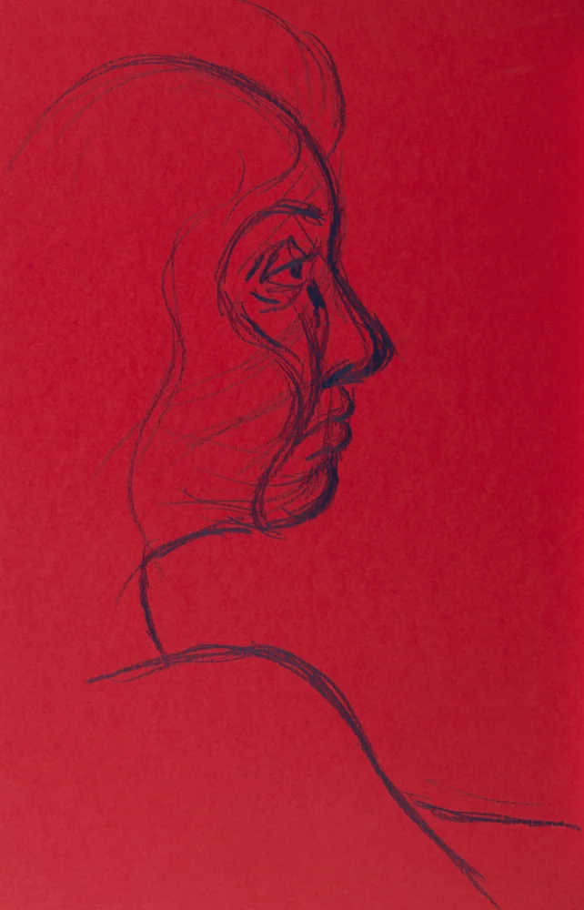 Figure drawing, side view by Riley Adamson