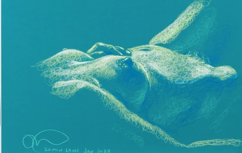 Lying-supine figure by Riley Adamson