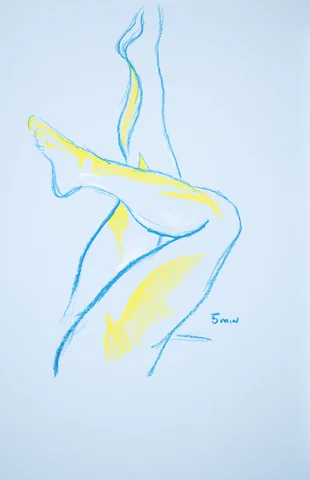 Lying-supine figure, side view by Riley Adamson
