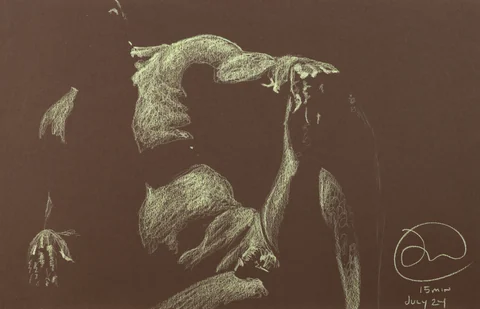 Lying-supine figure, front view by Riley Adamson