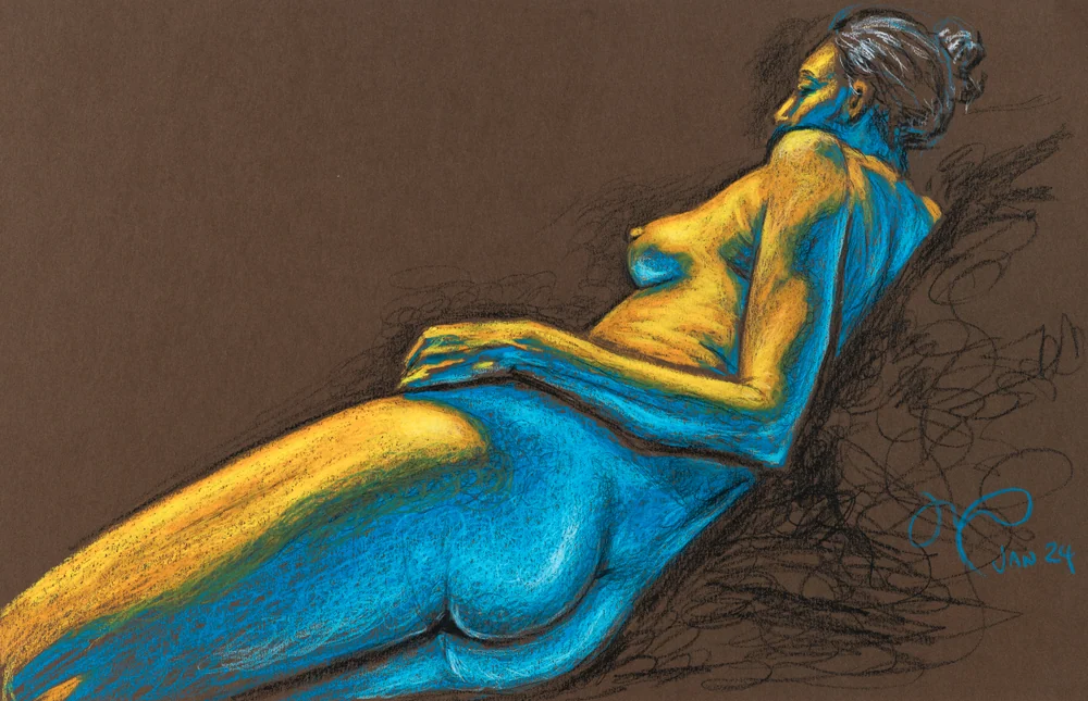 Lying-side figure, side view by Riley Adamson