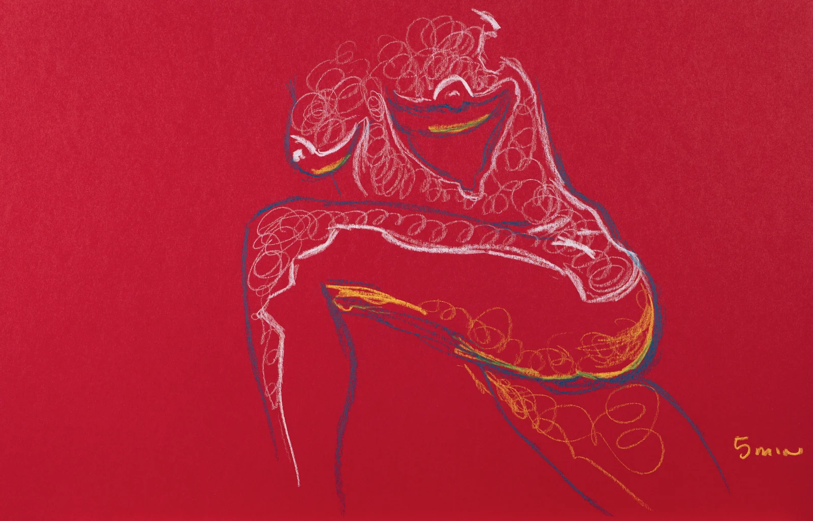 Seated figure, side view by Riley Adamson