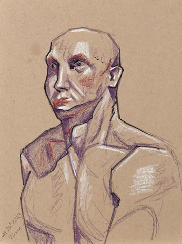 Seated figure, front view