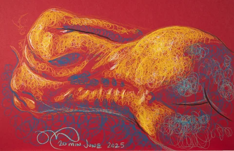 Lying-side figure, back view by Riley Adamson
