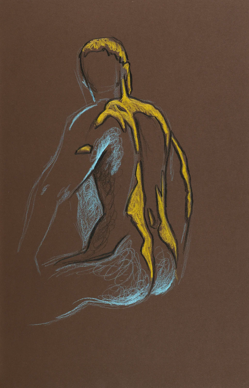 Seated figure, front view by Riley Adamson