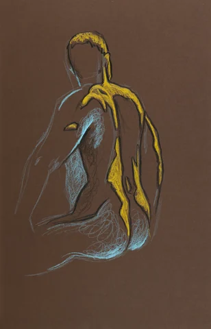 Seated figure, front view