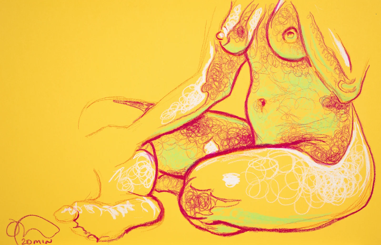 Seated figure, side view by Riley Adamson