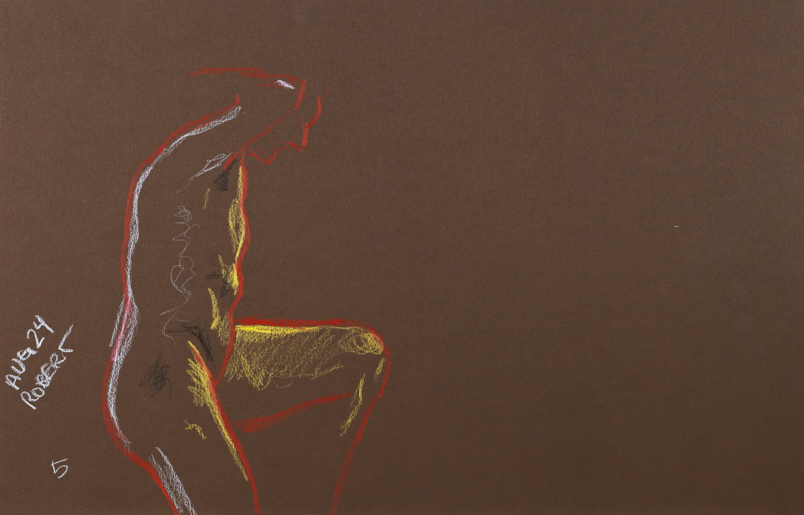 Seated figure, side view by Riley Adamson