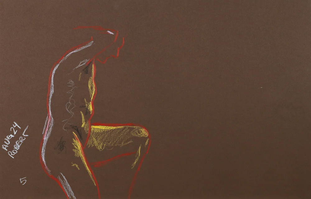 Seated figure, side view by Riley Adamson