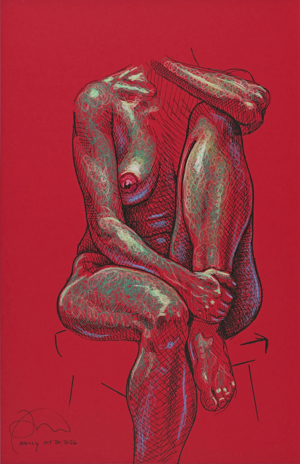 Lying-side figure, front view by Riley Adamson