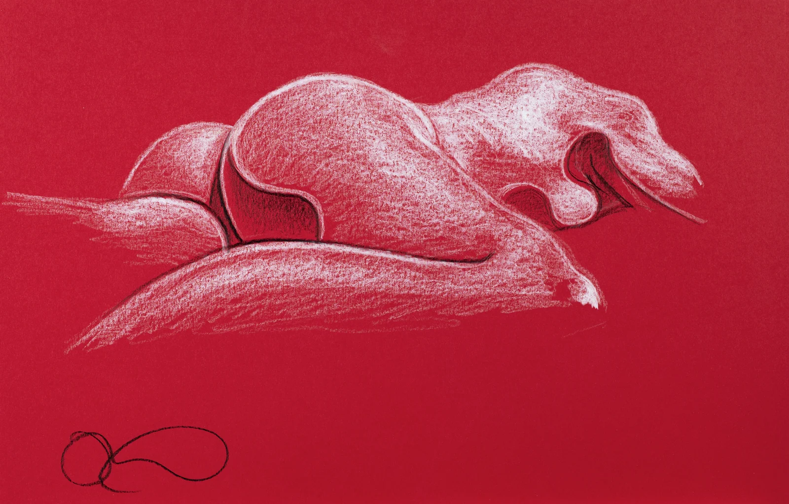 Lying-side figure, side view by Riley Adamson