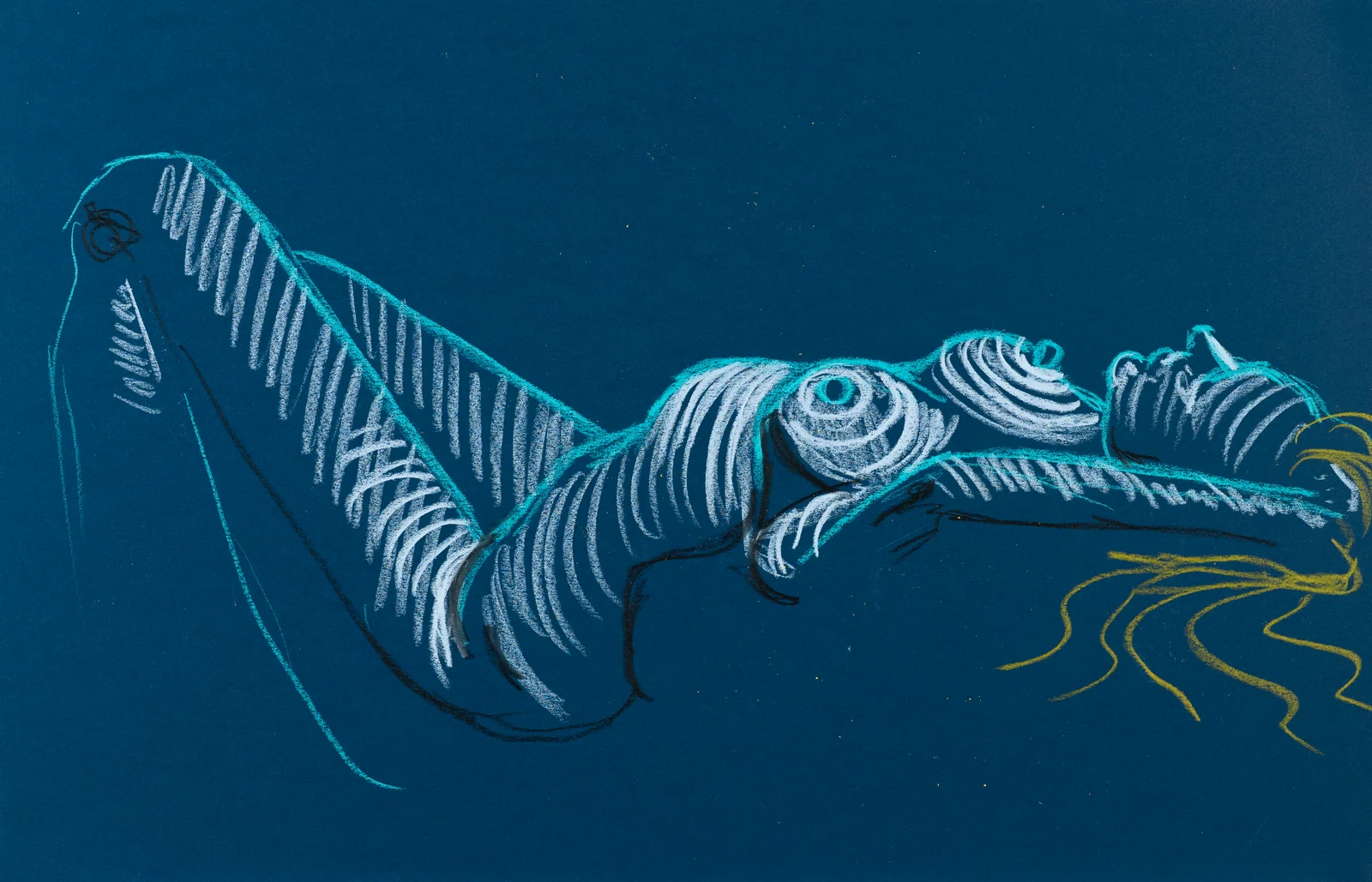 Lying-supine figure, side view by Riley Adamson