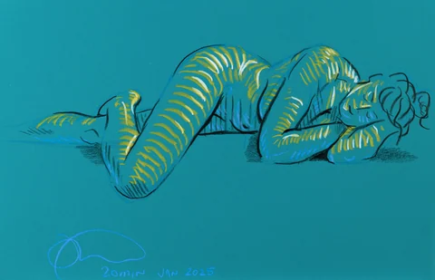 Figure drawing, side view