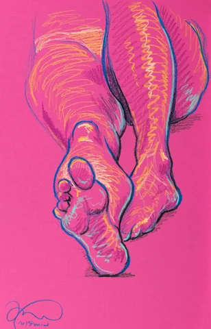 Lying-supine figure, from-below view by Riley Adamson