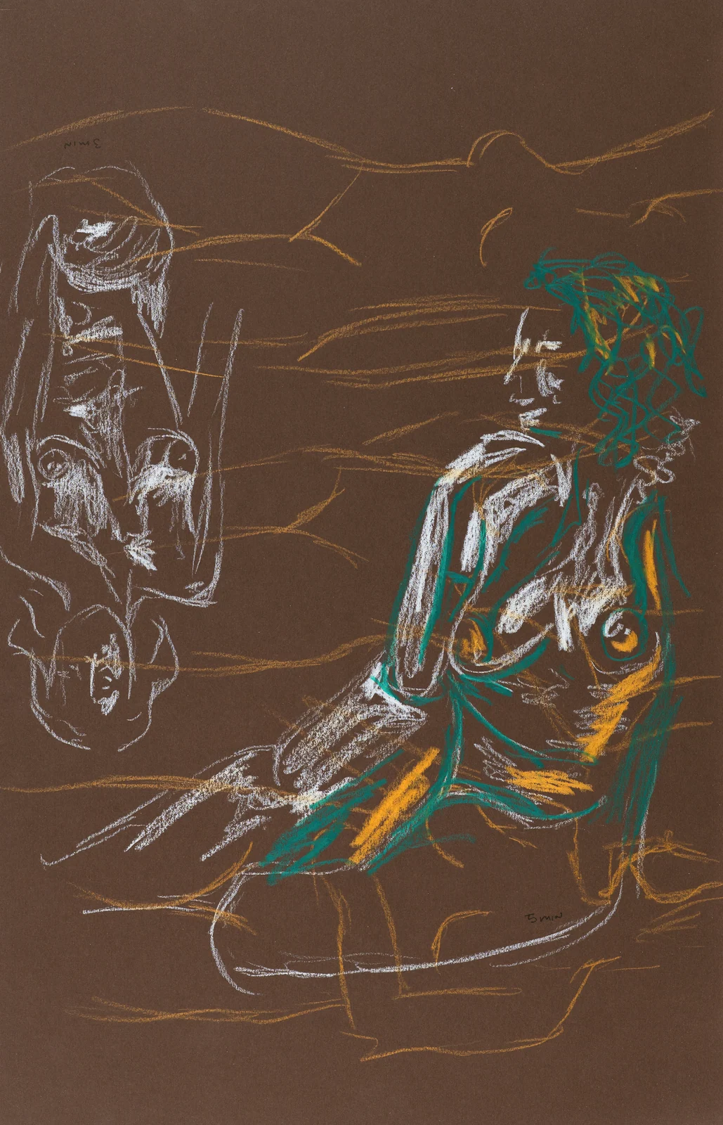 Gesture sheet, 2 poses by Riley Adamson