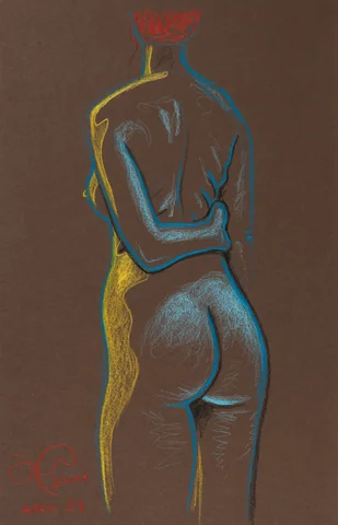 Standing figure, back view by Riley Adamson