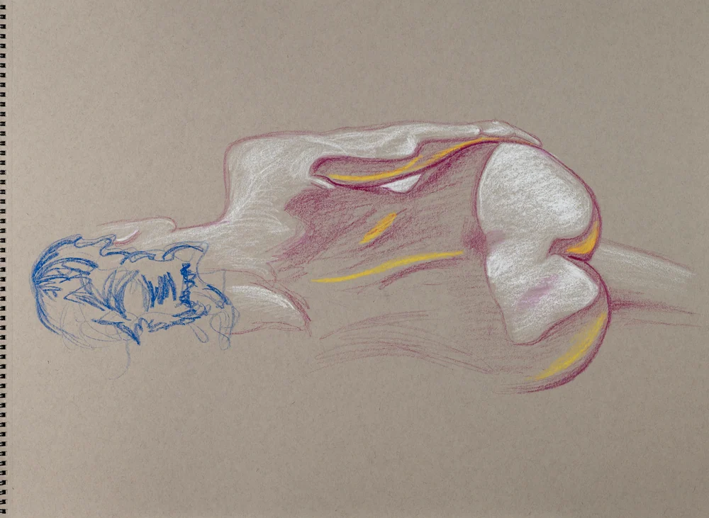 Lying-side figure, back view by Riley Adamson