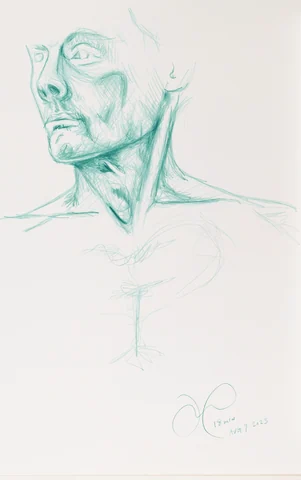 Figure drawing, front view
