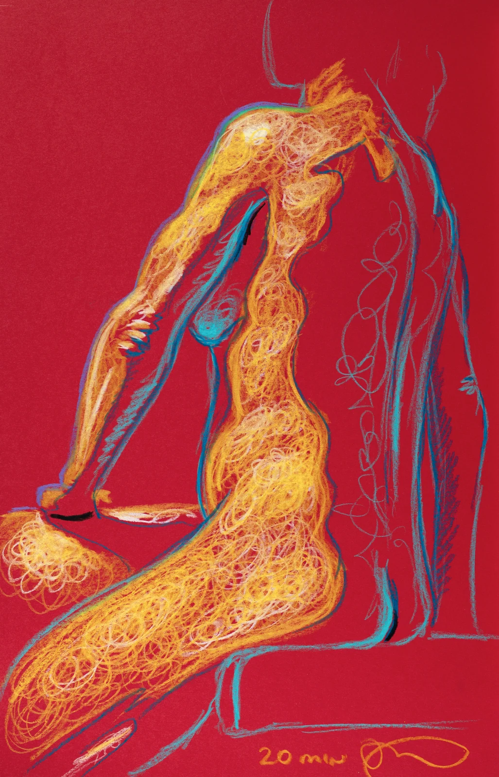 Seated figure, side view by Riley Adamson