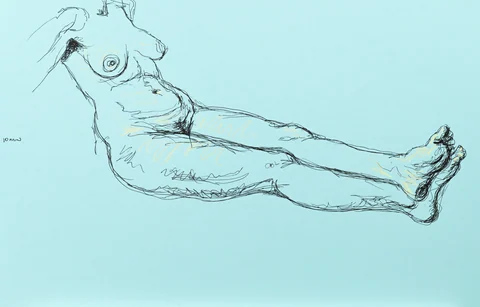 Lying-supine figure, side view by Riley Adamson