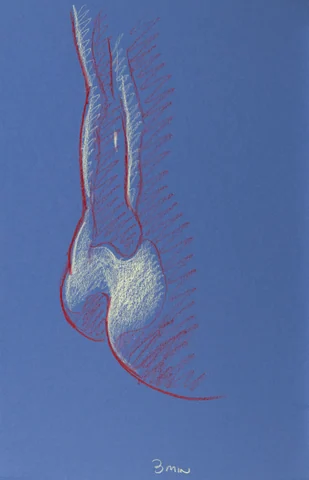 Standing figure, side view by Riley Adamson