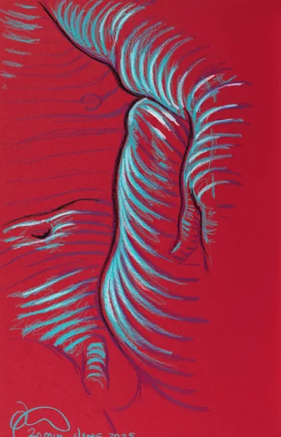 Seated figure, front view