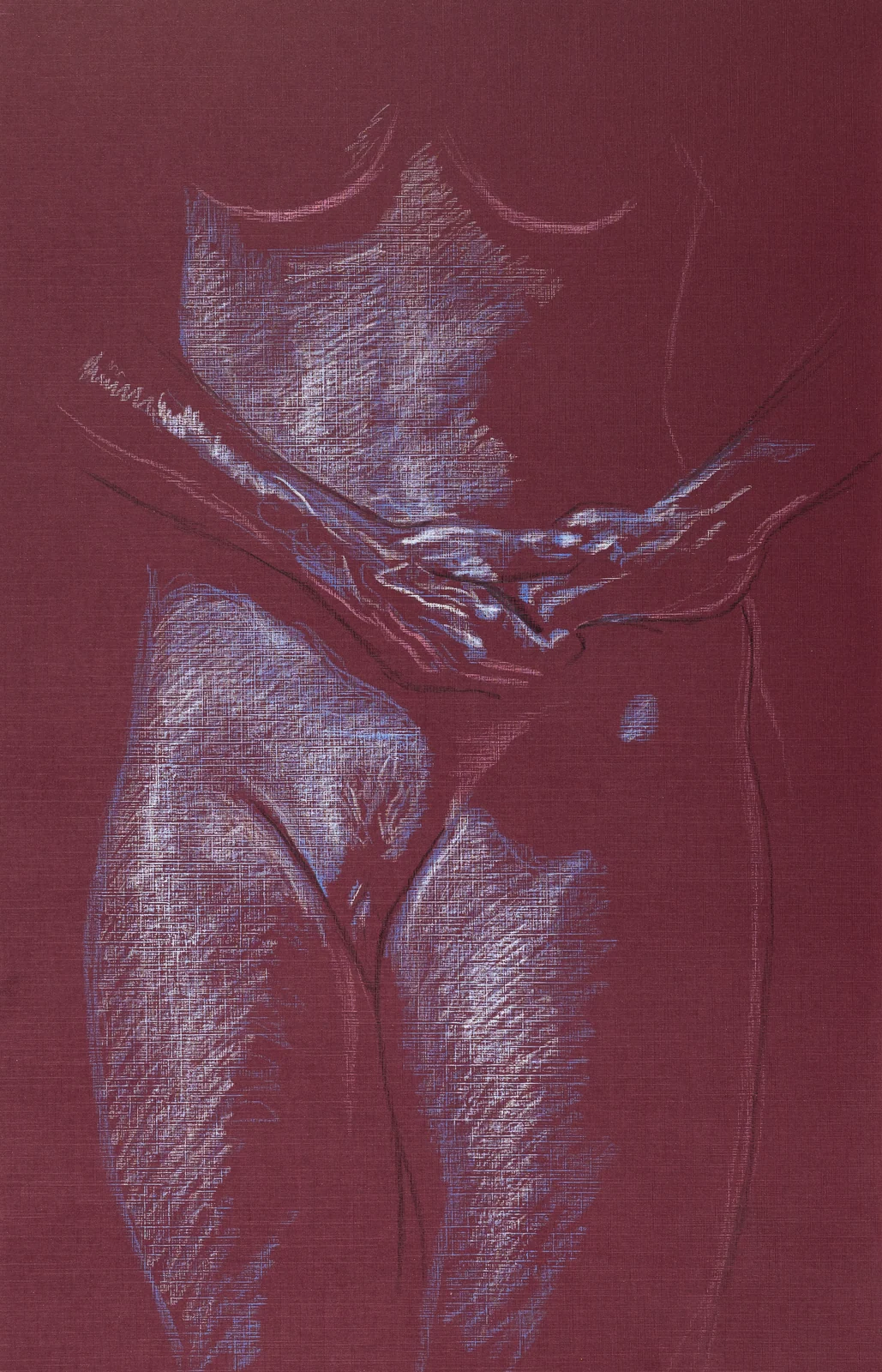 Figure drawing, front view by Riley Adamson